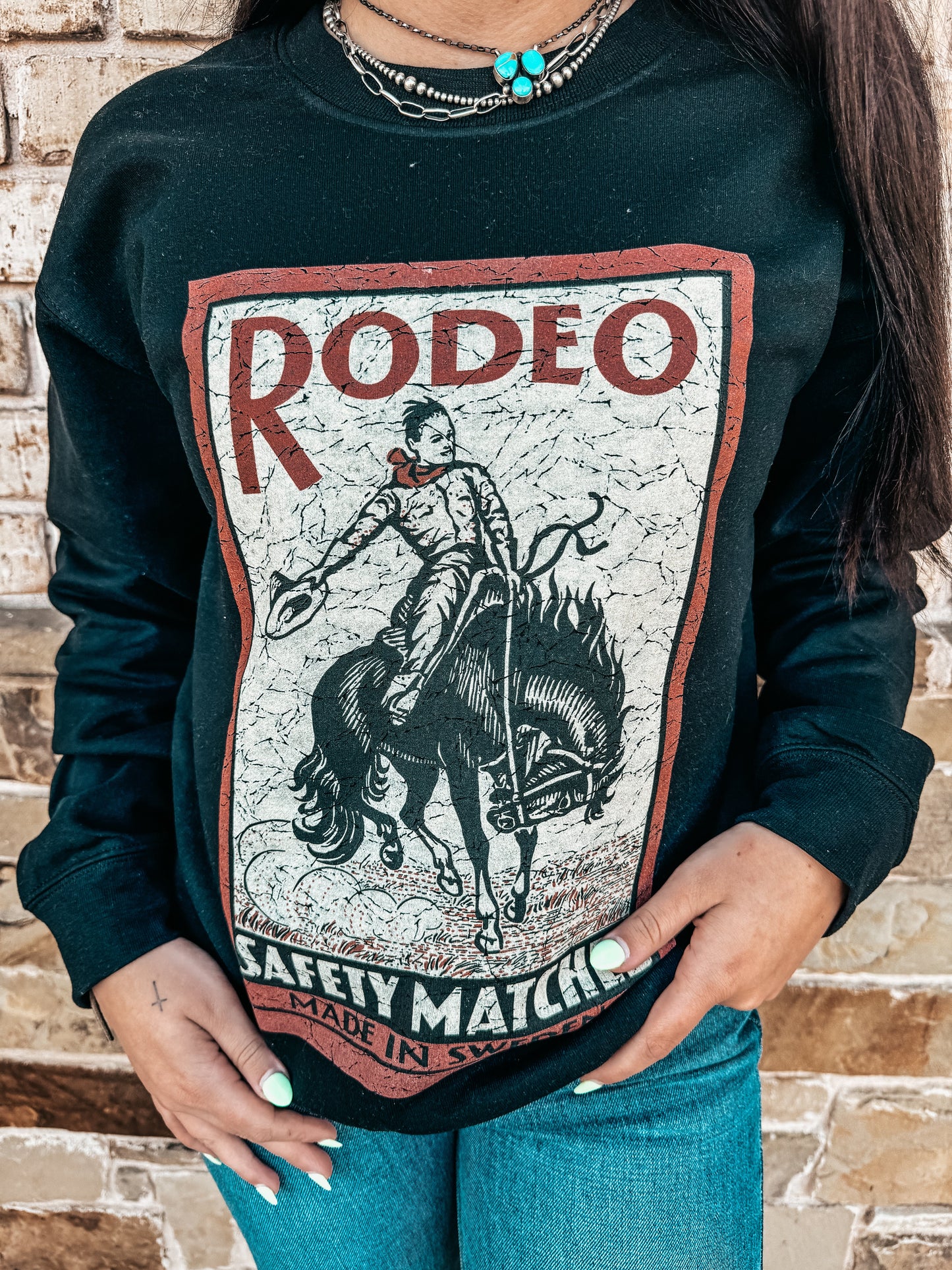 Safety Matches Rodeo Design Sweatshirt