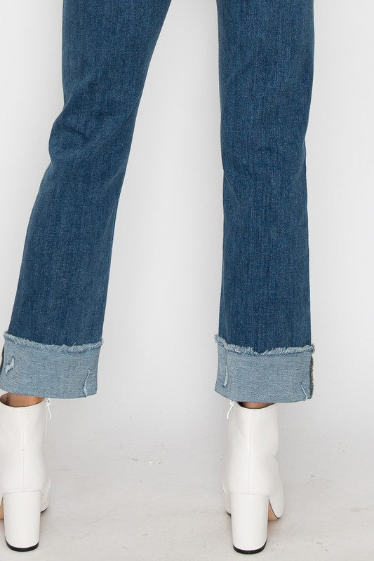 High Rise Straight Jeans - Plus