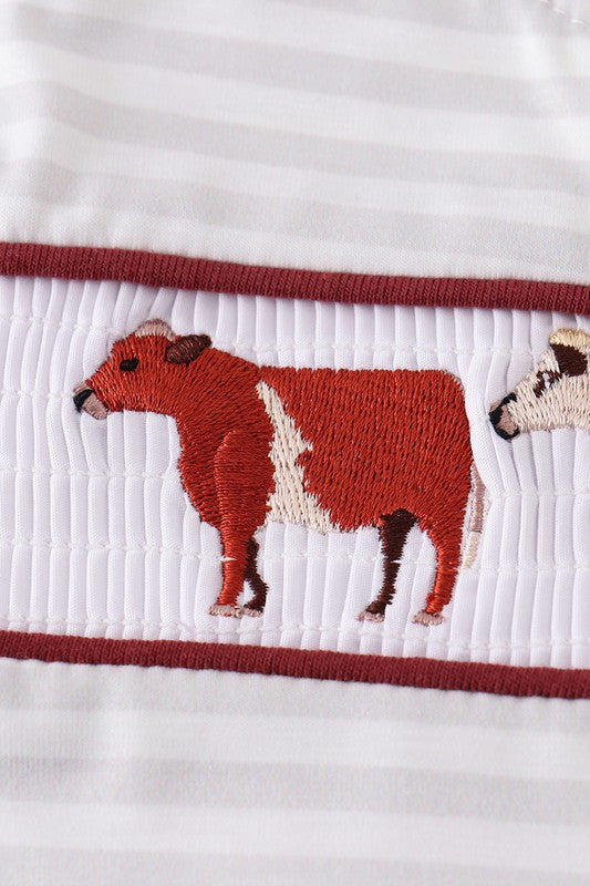 Cow smocked boy jonjon