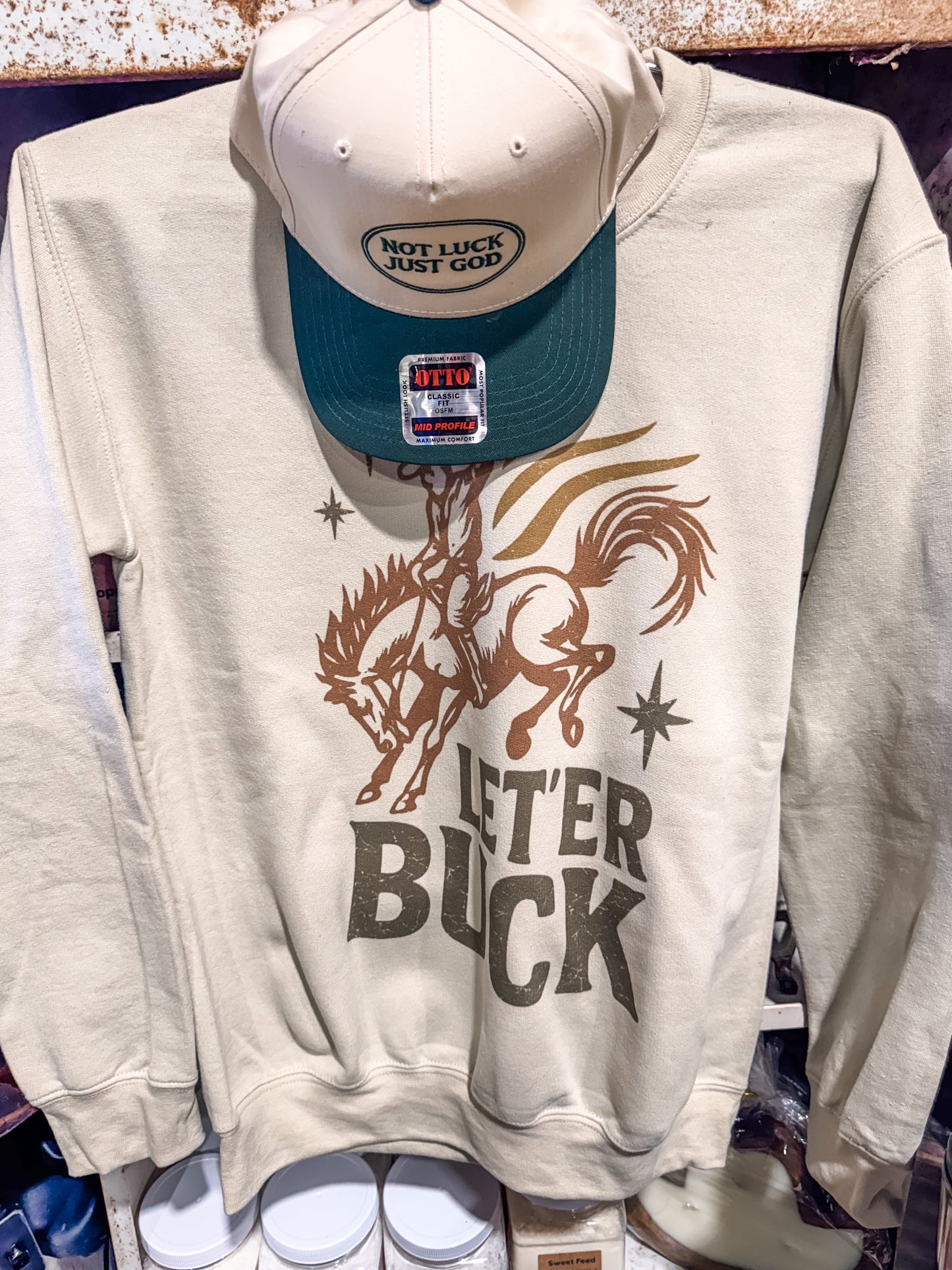 Red Let'er Buck Sweatshirt