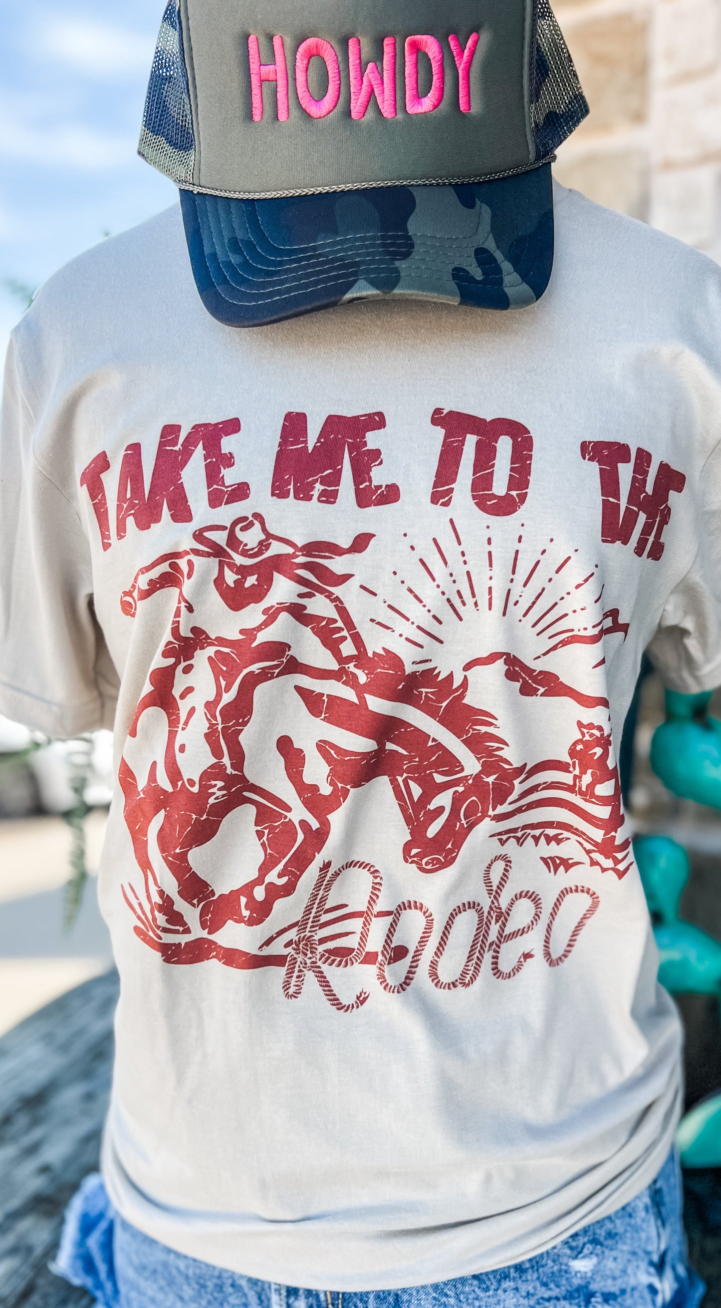 Take Me To Rodeo Red on Tee