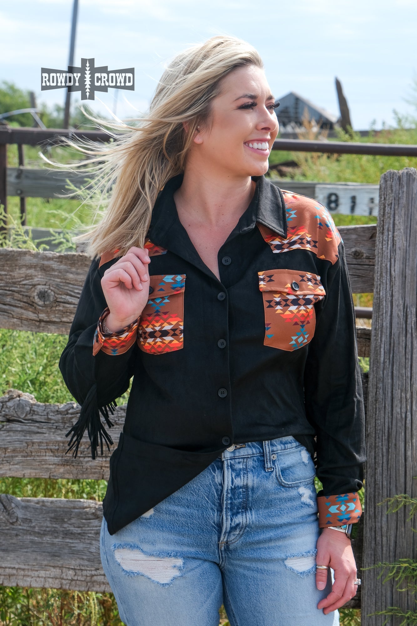 Flatland Fringe Button Up