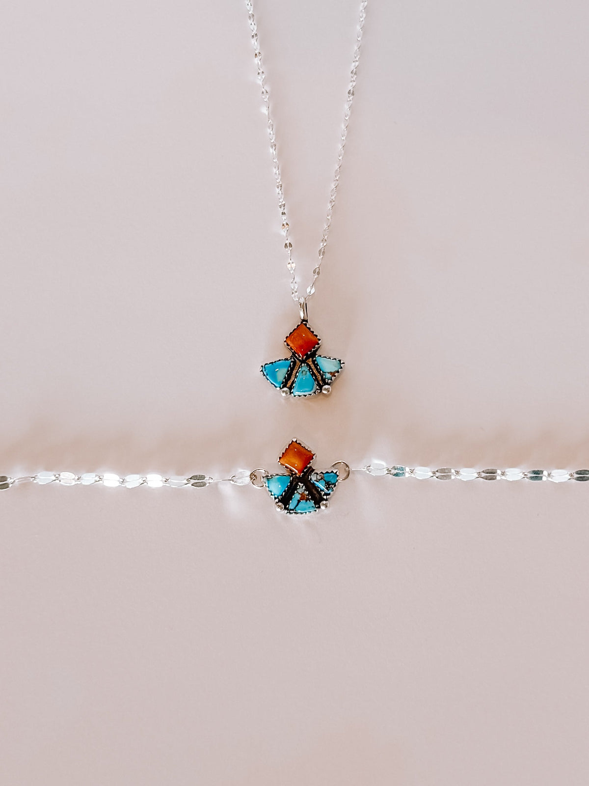 Flint Stone Cluster Necklace
