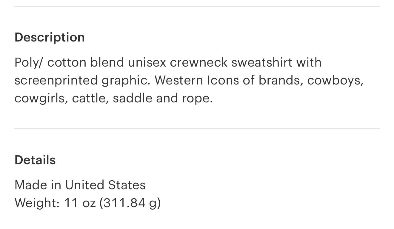 Western Icons Denim Sweatshirt