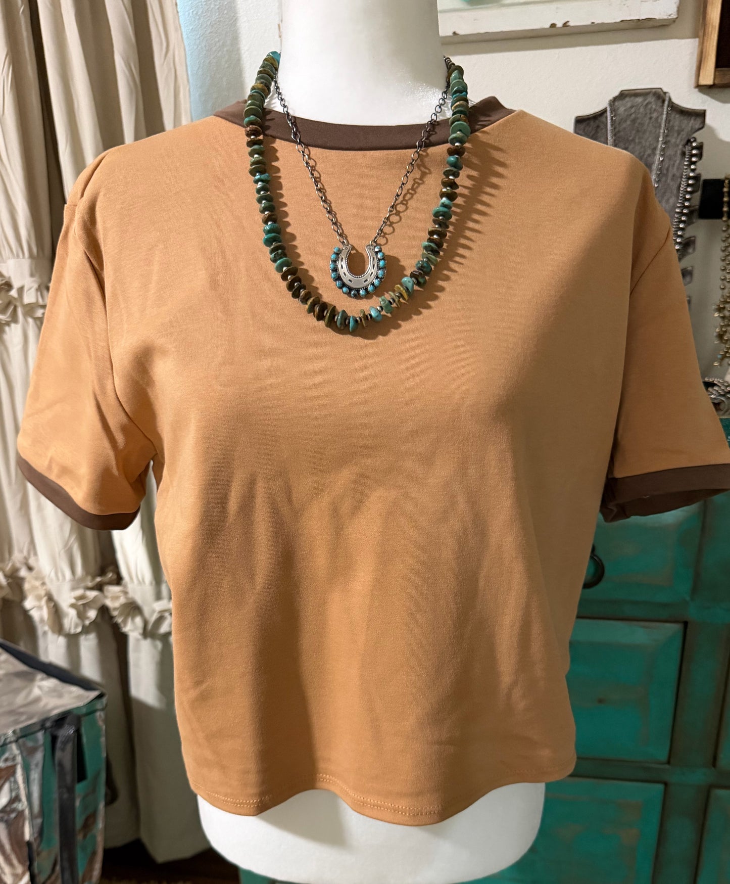 Mom Cropped Ringer Tee