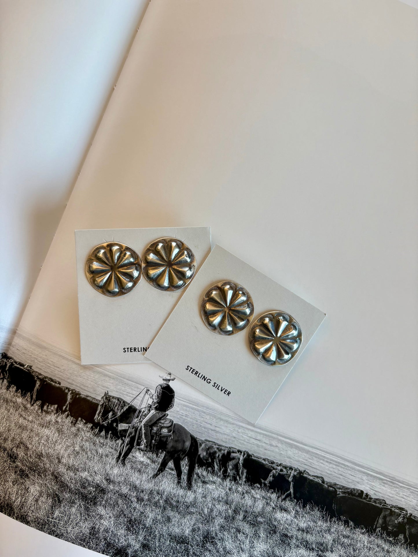 Sterling Concho Studs