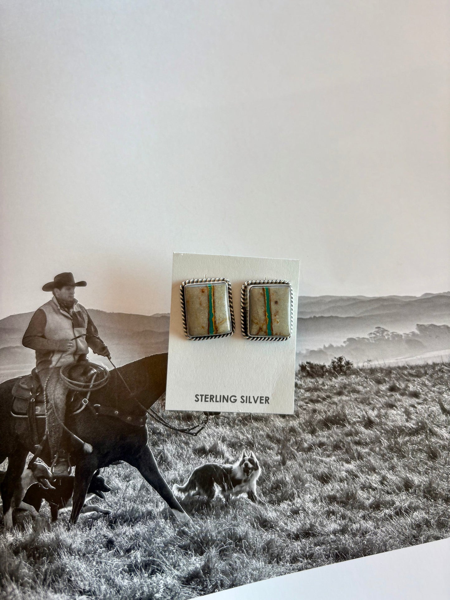 Royston Ribbon Square Studs