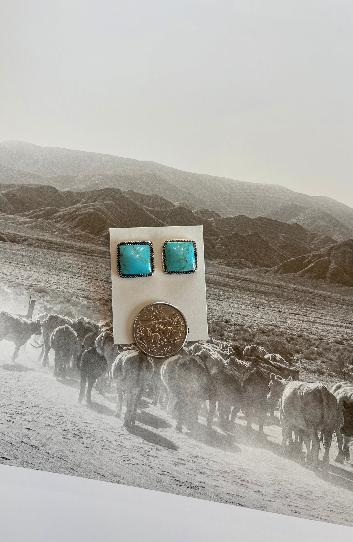 Kingman Square Studs