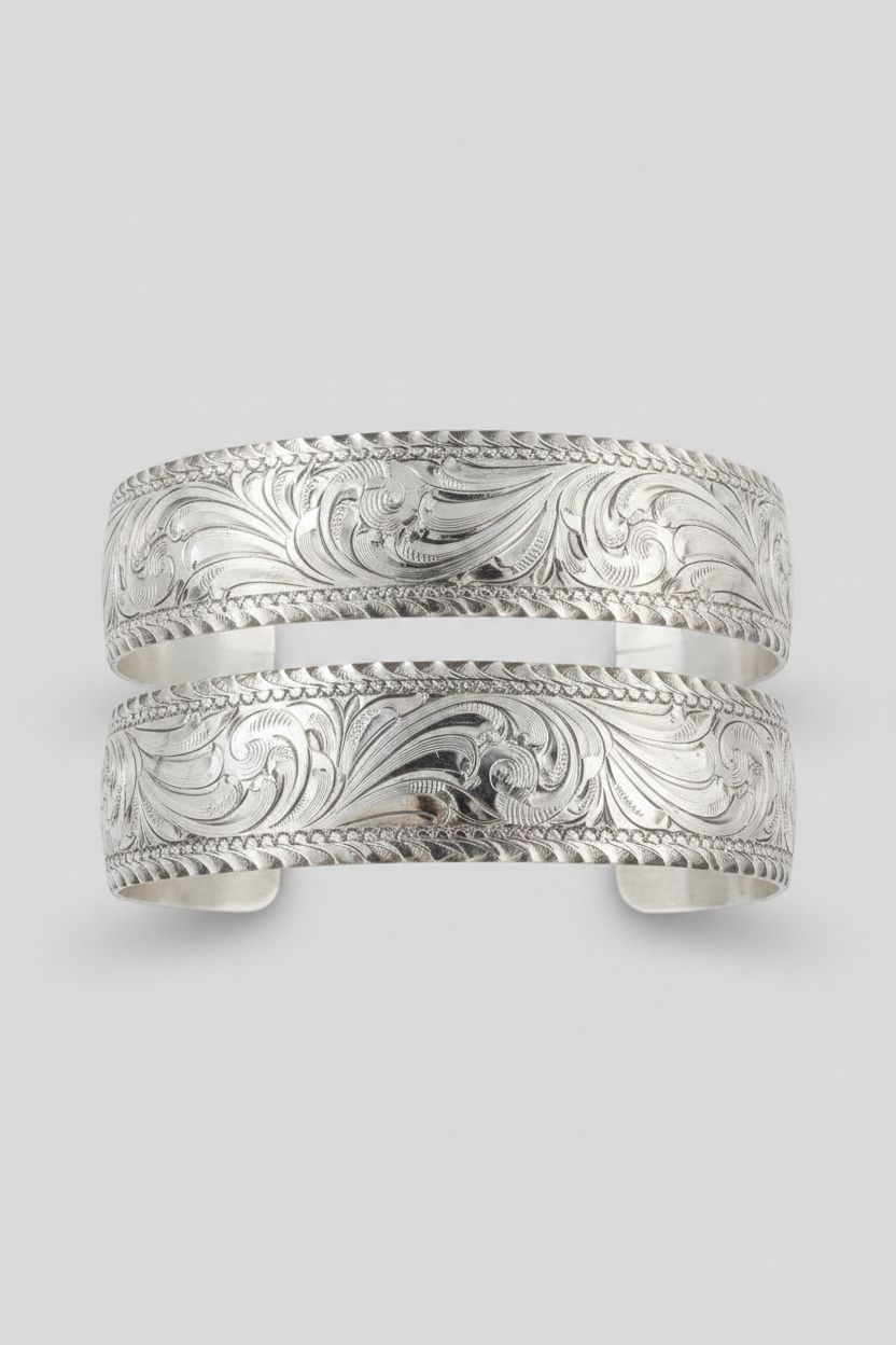 Eloy Western Scroll Silver Cuff Bracelet