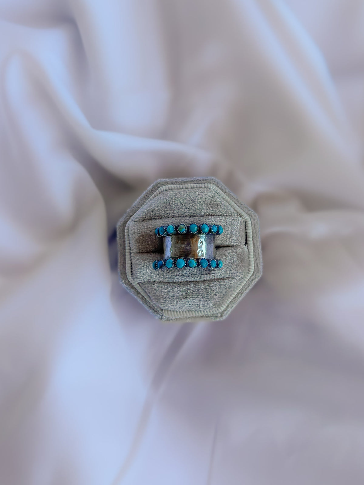 Farson Turquoise Hammered Ring