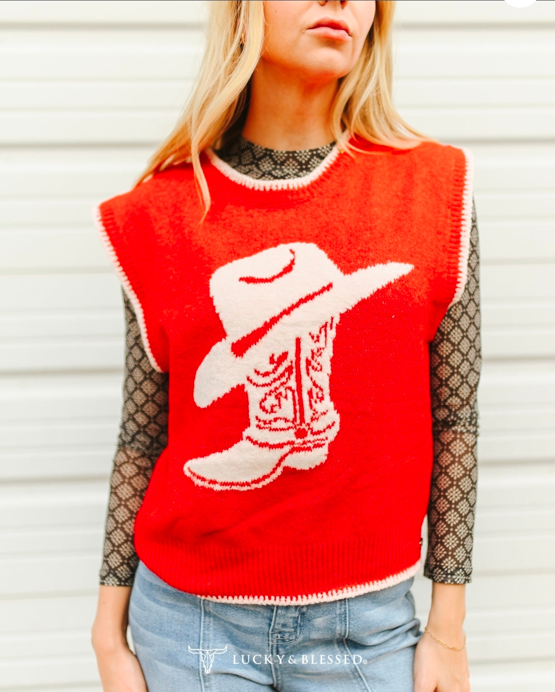 Cowboy Take Me Away Sweater Vest