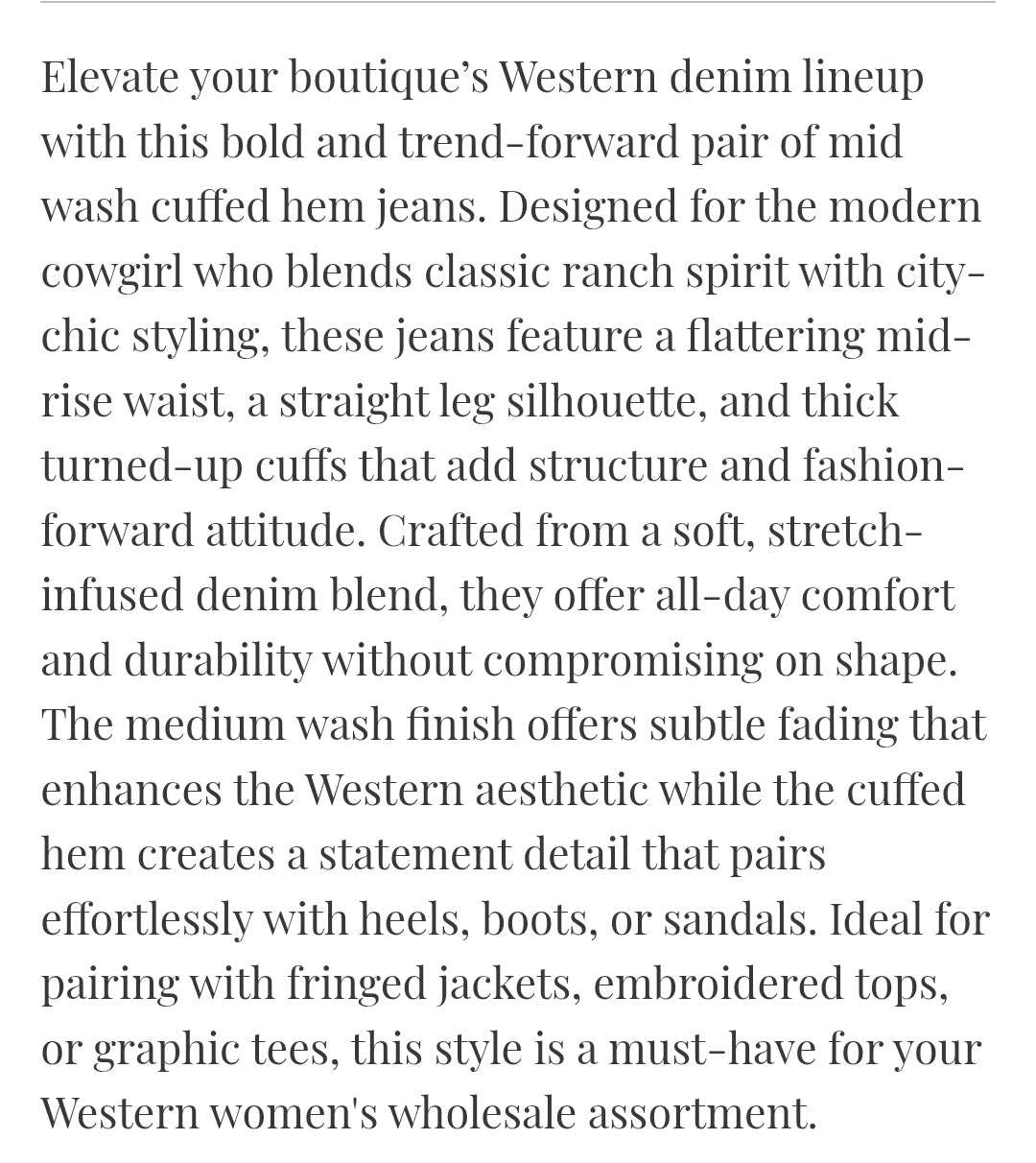 L&B Wide Cuffed Jeans