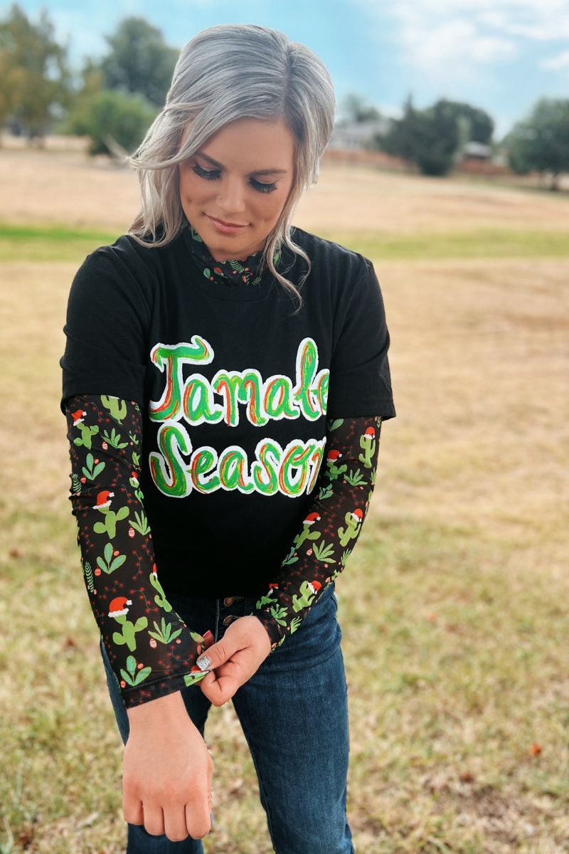 Feliz Navidad Mesh Top