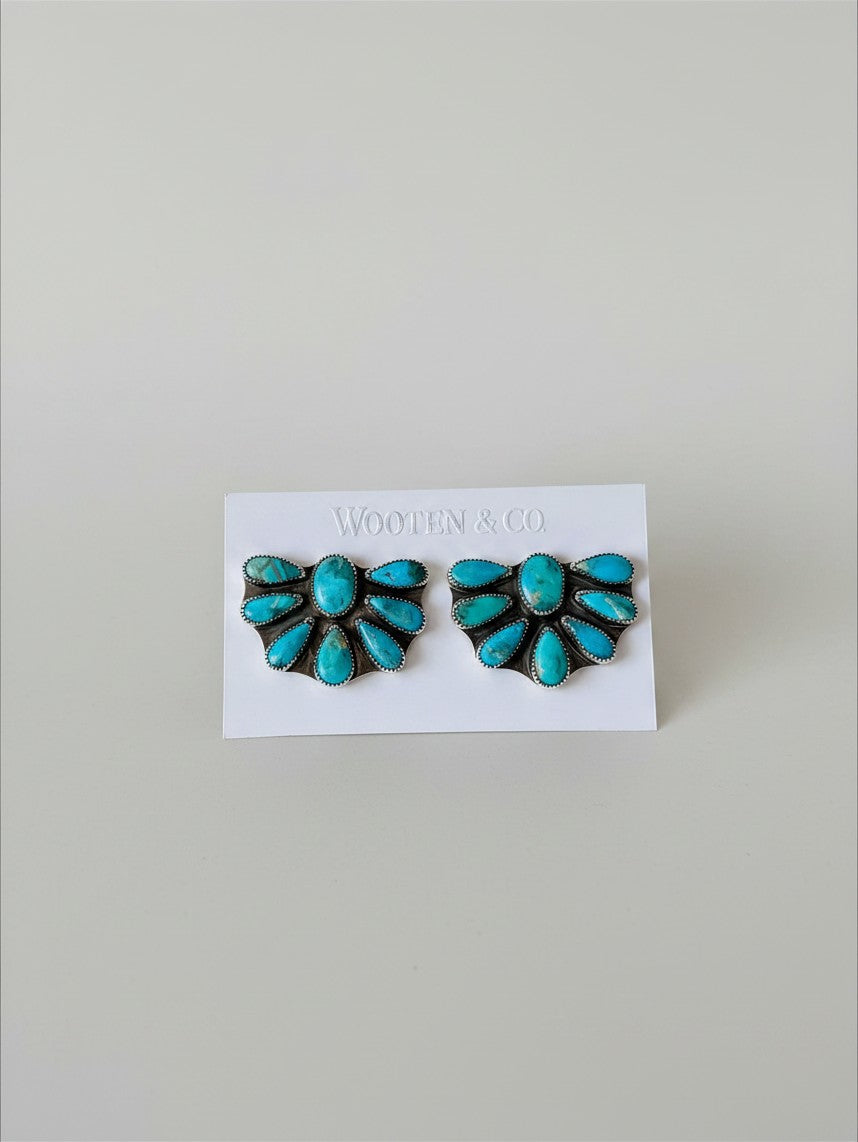 Avery Turquoise Cluster Earrings