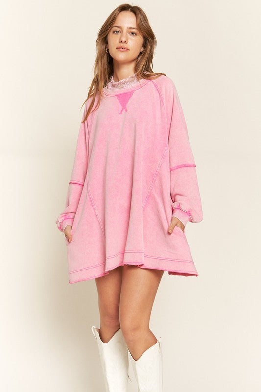 COLORWASH TUNIC SWEATSHIRT