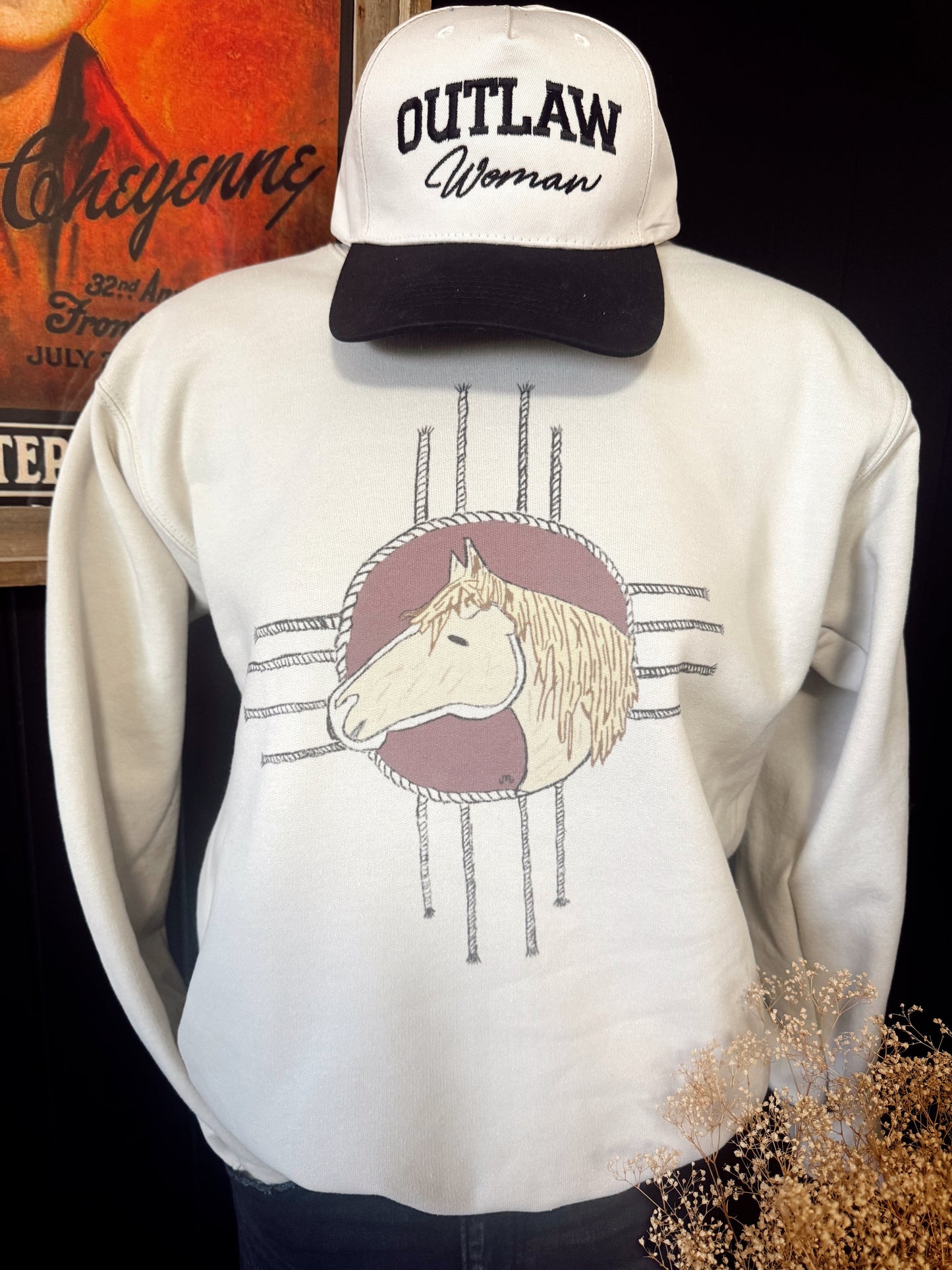 Southwest Pony on Sweatshirt