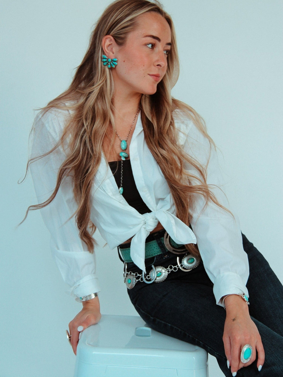 Avery Turquoise Cluster Earrings
