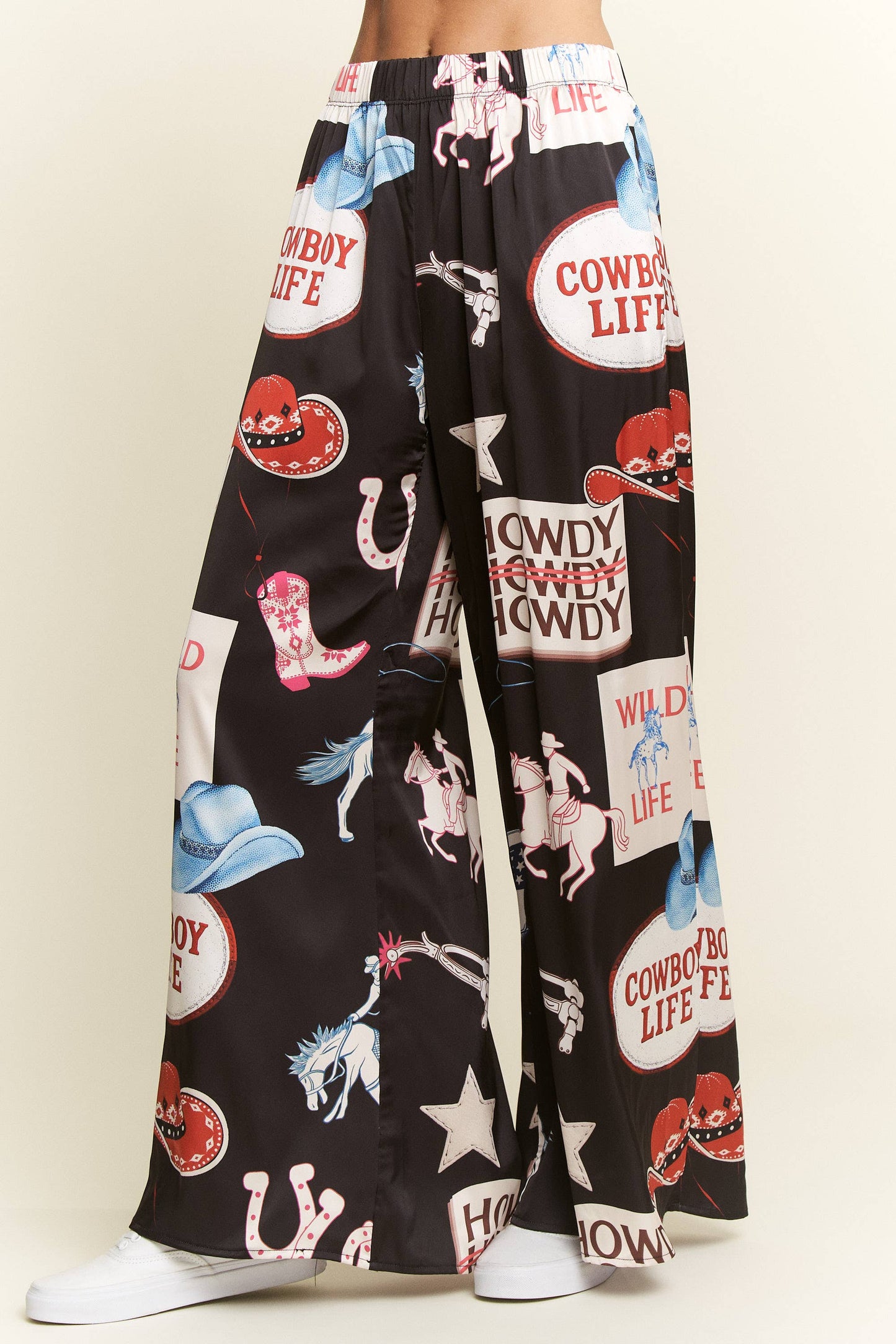 Cowboy Party Pants - Black Curvy Sizes