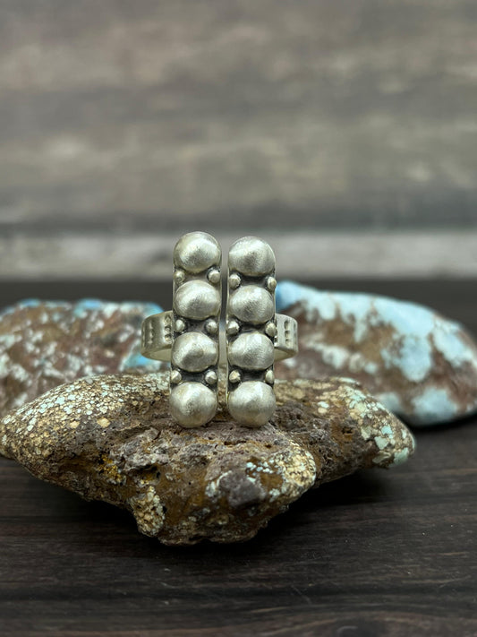 Handmade Sterling Silver Adjustable Ring With Signed Nizhoni