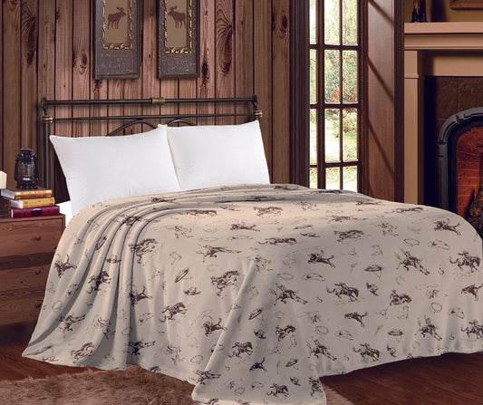 Beige Rodeo Twin Mia - Heavy Throw Blanket
