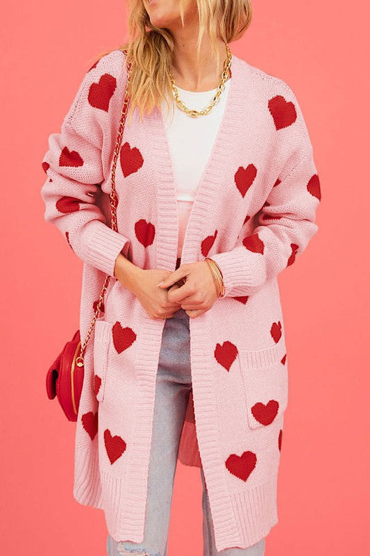 All over heart Cardigan