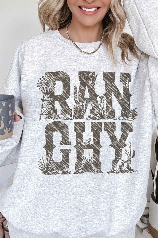 Ranchy Country Western Oversized Sweatshirt