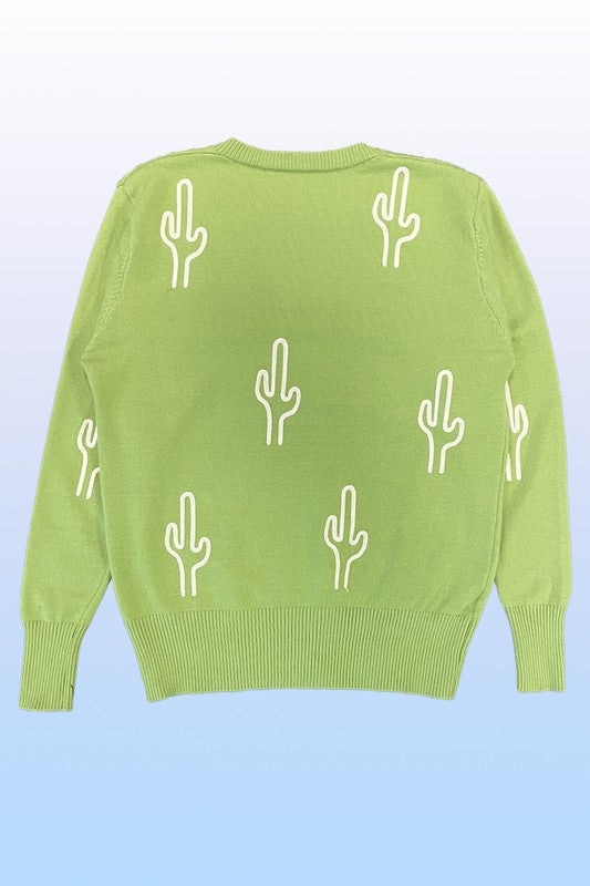 Cactus knit button front cardigan