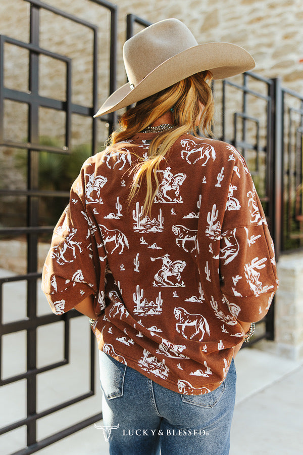Lucky Western Scene Top
