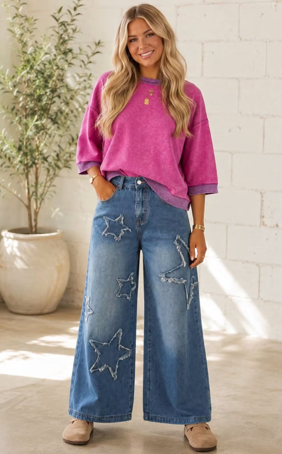 Pretty in Pink Mineral Wash Top