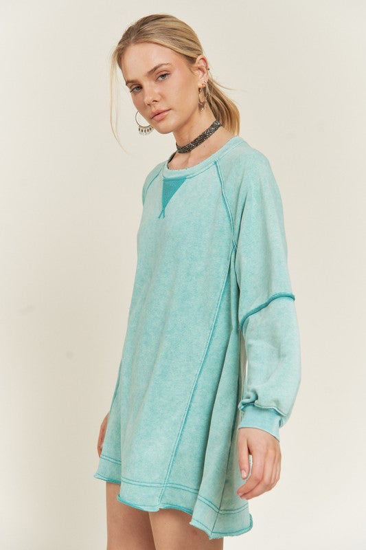 COLORWASH TUNIC SWEATSHIRT