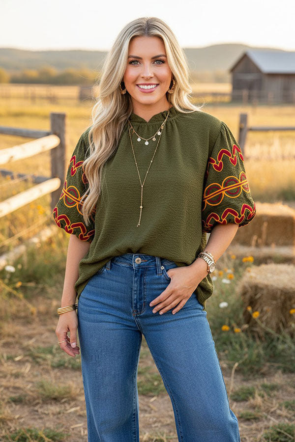 The Olivia Top (olive)🙃