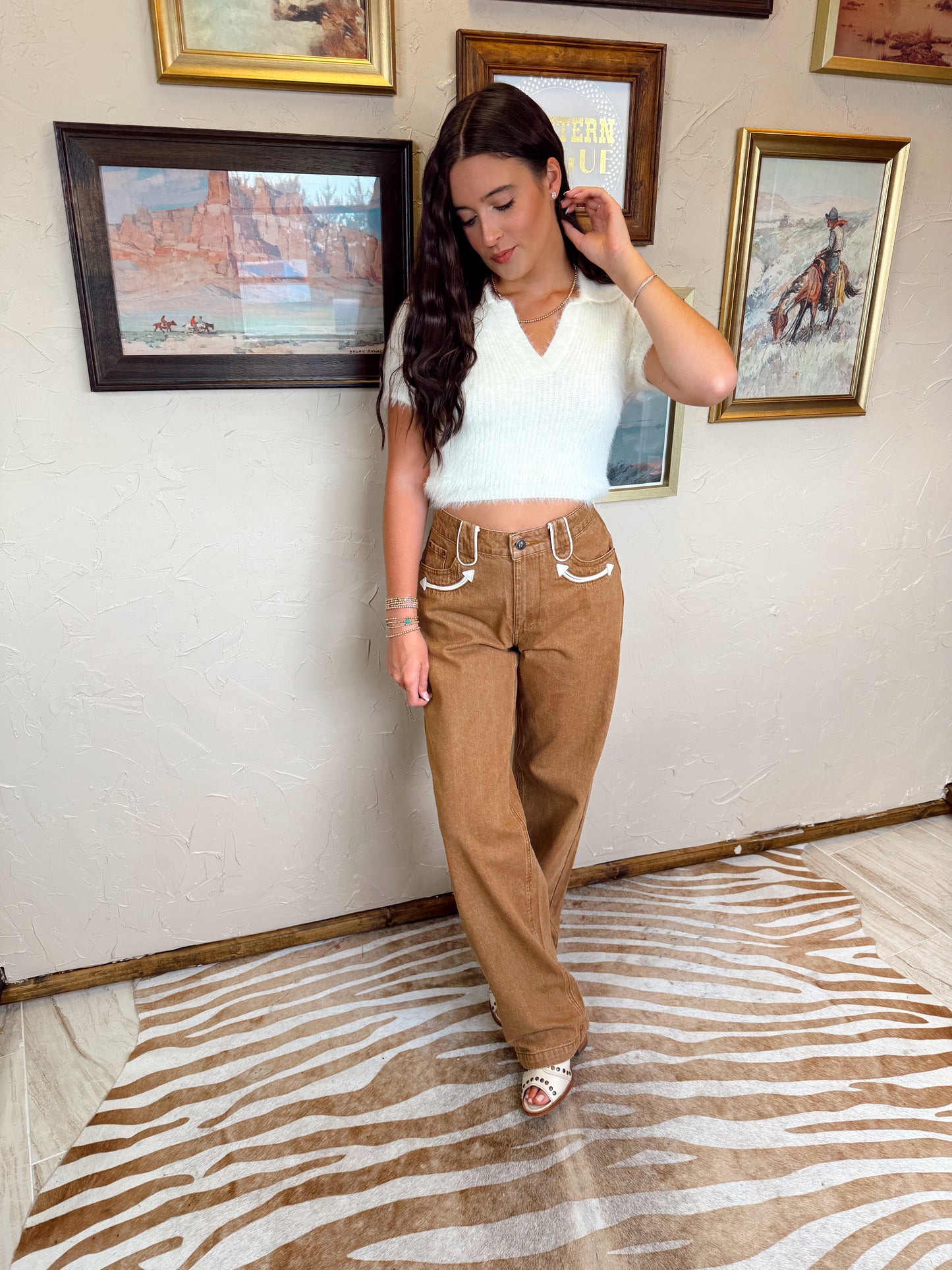 The Abilene Jeans in Tan