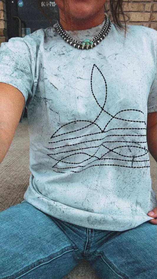 Boot-Stitch on Smoke Comfort Color