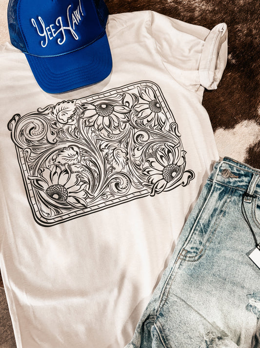 Tooled Buckle on Tee