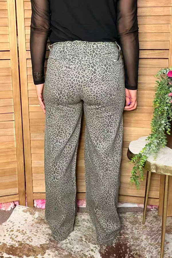 Leopard Jeans With Subtle Bling