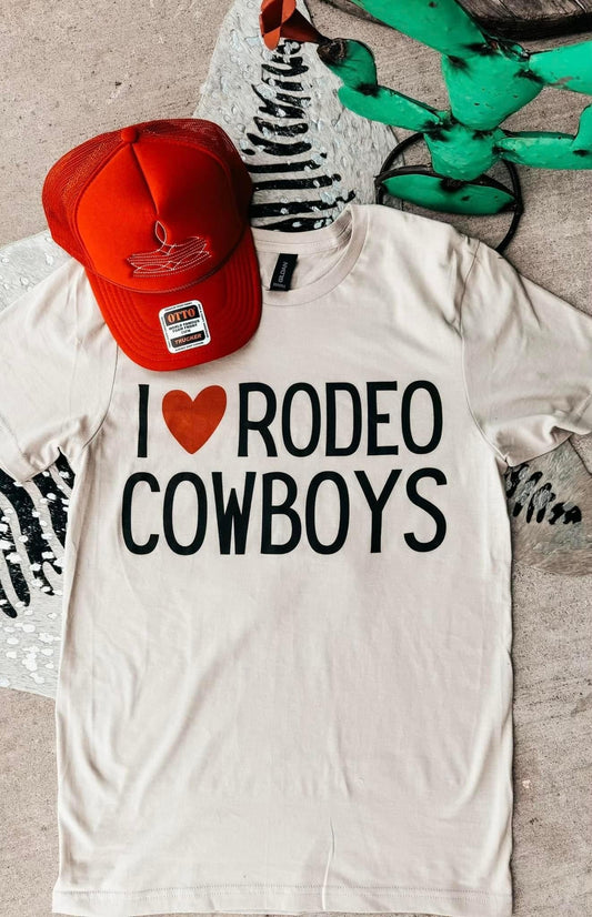 I Love Rodeo Cowboys Design on Tee