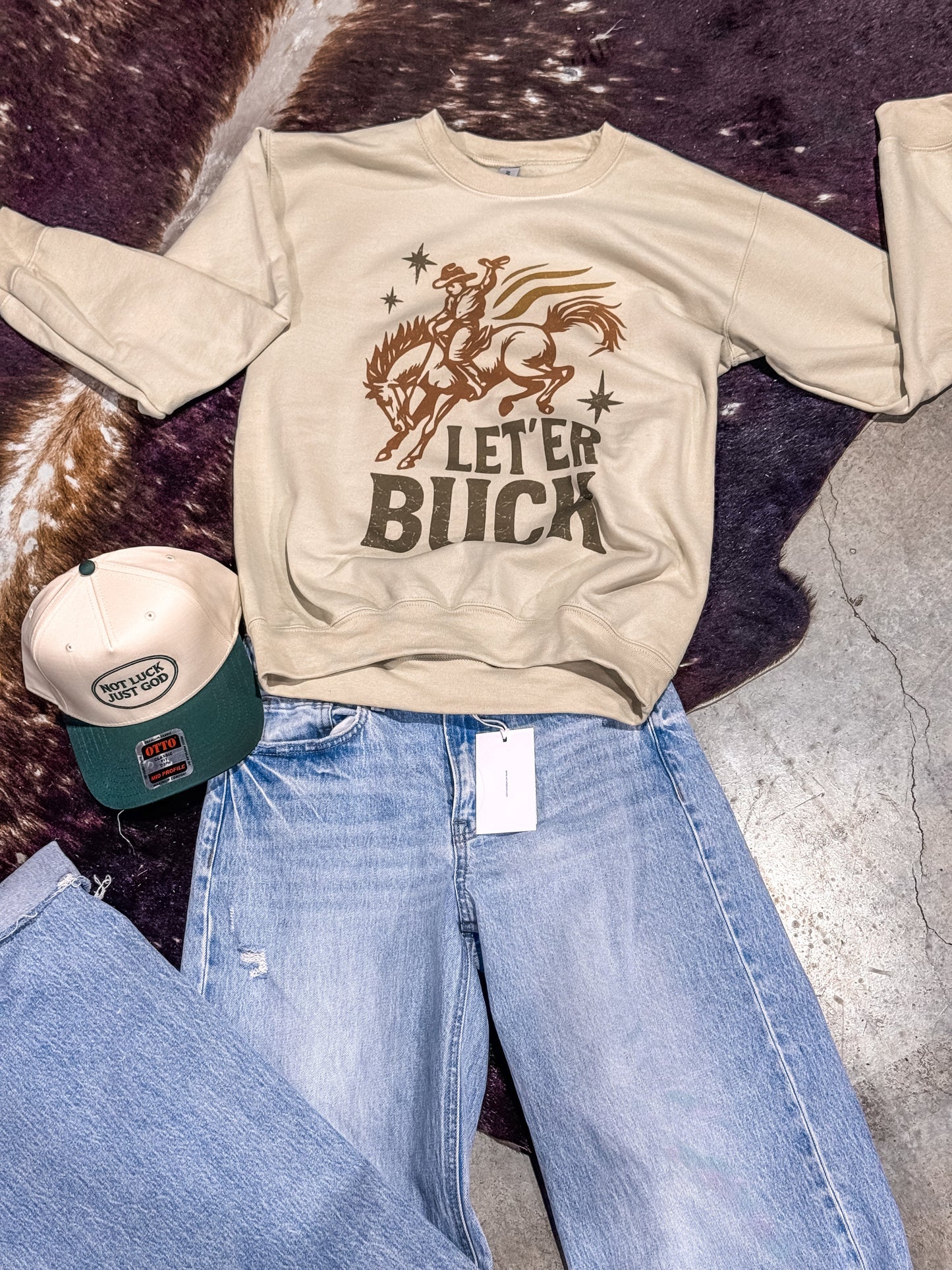 Red Let'er Buck Sweatshirt
