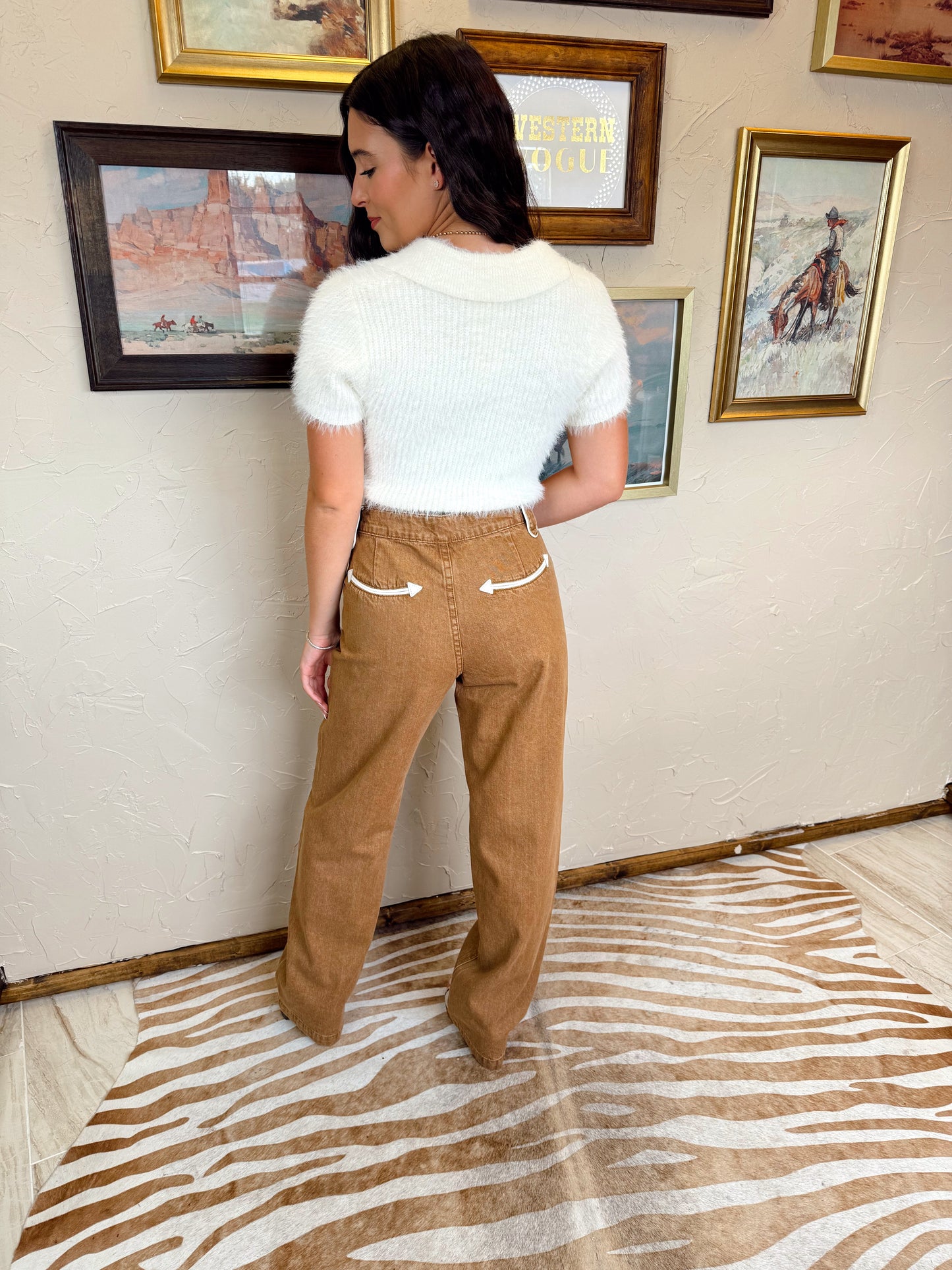 The Abilene Jeans in Tan
