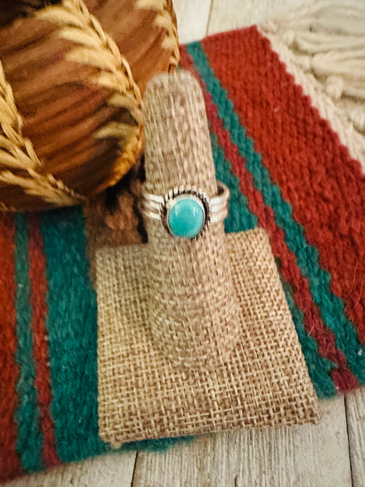 Navajo Sterling Silver & Turquoise Ring Size 6