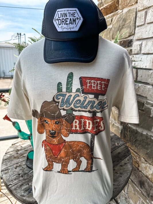 Weiner Rides on Tee