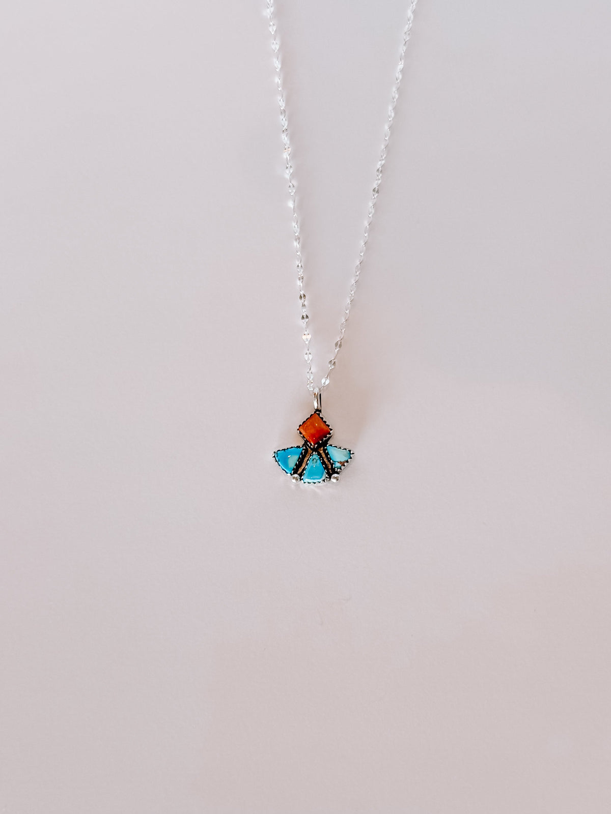 Flint Stone Cluster Necklace