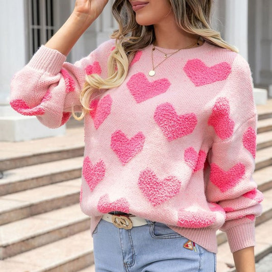 Fuzzy Heart Valentine Sweater