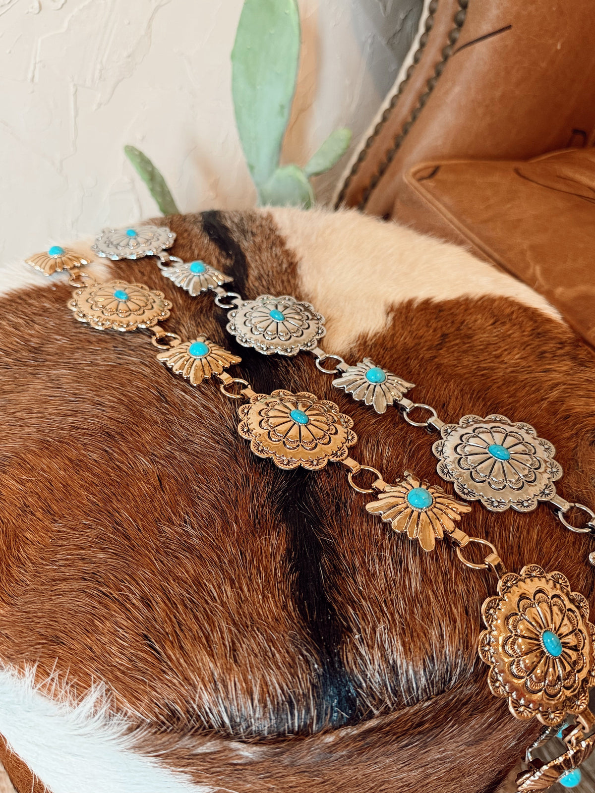 The Stevie Concho Belt in Gold