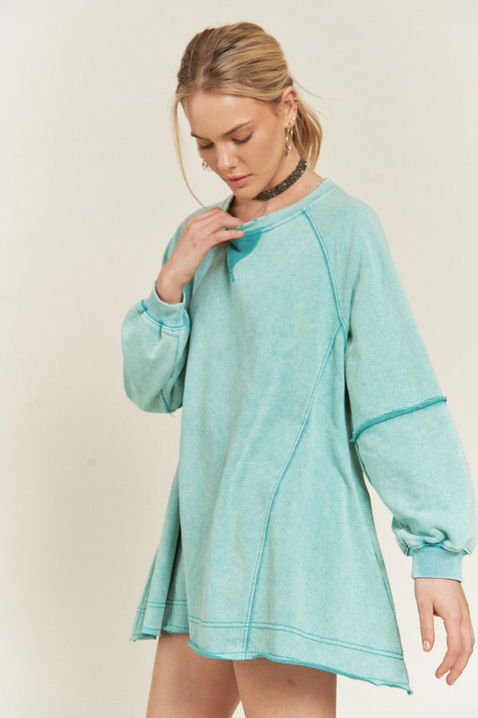 COLORWASH TUNIC SWEATSHIRT