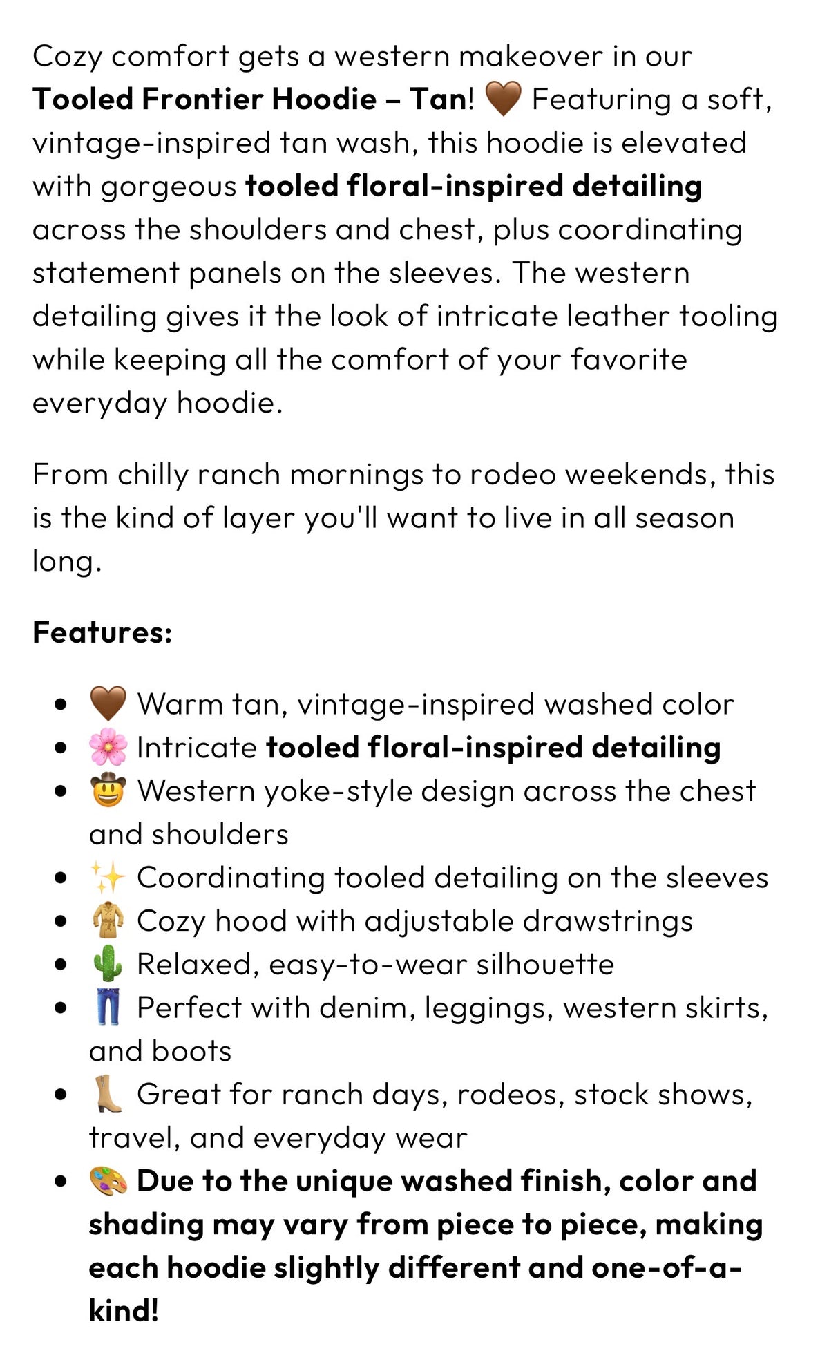 Tooled Frontier Hoodie