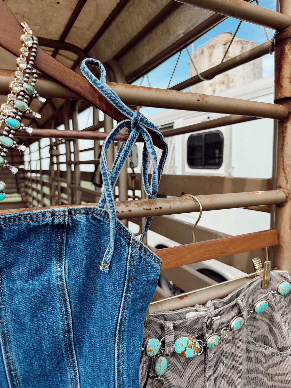 The Dumas Denim Corset Top