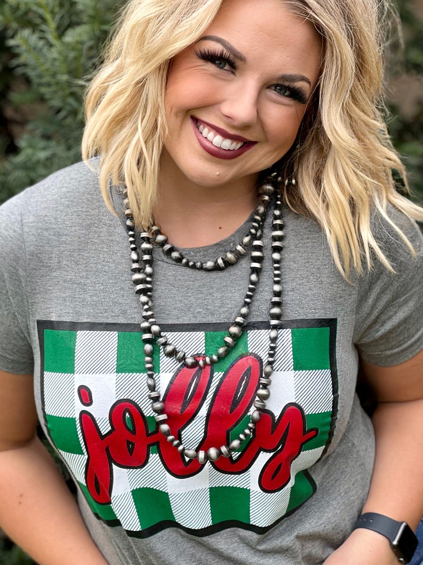 Jolly Plaid Tee