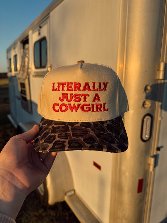 The Just a Cowgirl Baseball Cap in Red