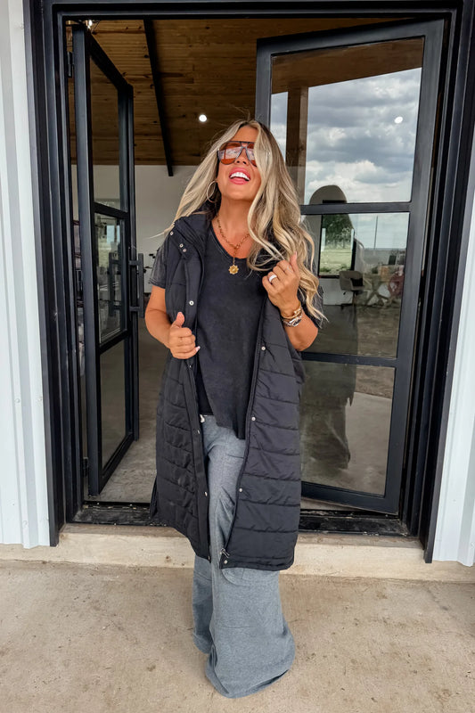 Kendall Long Puffer Vest