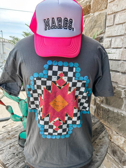 Checkered Aztec on Tee